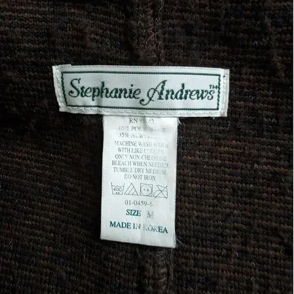 stephanie andrews sherpa teddy fleece maxi coat vintage medium - Picture 5 of 8